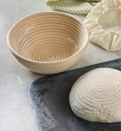 Cos rotund pentru dospire aluat, 22 cm, ratan, 750 g [4]