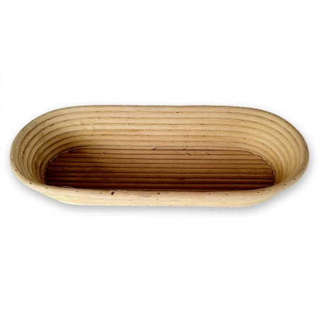 Faina / Paine - Cos oval pentru dospire aluat, ratan, 36 x 16 x 8, 1.5 kg