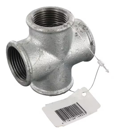 Irigare - Cruce cuplaj zincată cu 4 racorduri filet interior 1″ - Fiting instalații apă