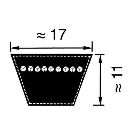 Curea trapezoidala B24 17 x 615 mm [1]
