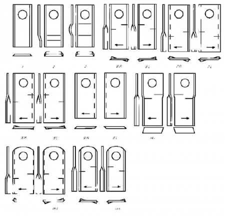 Cutit drept pentru cositori rotative [3]
