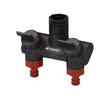 Cuple furtunuri - Distribuitor / ramificație cu 2 căi pentru instalații de apă, G1/2", G3/4" și G1"