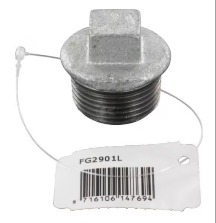 Gradina - Dop din fontă cu filet exterior 1″ pentru țevi