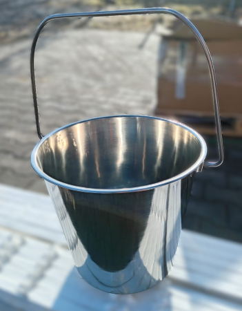 Depozitare - Galeata inox 8,5 litri cu maner