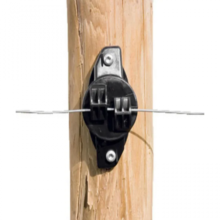 Izolatori gard electric W, fixare 2 puncte pentru stalpi din lemn, metal, beton [0]
