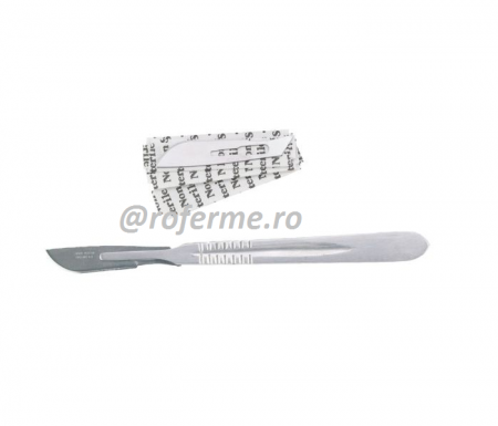 Veterinare - Maner bisturiu castrare nr. 4, inox