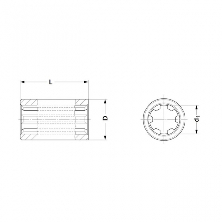 Mufa cardan PTO 100 mm - Z6 (1-3/8 in) 30 Kw [1]