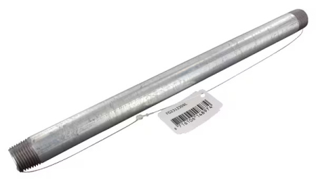 Intretinere - Niplu dublu galvanizat 1/2″ × 300 mm cu filet exterior pentru instalații de apă