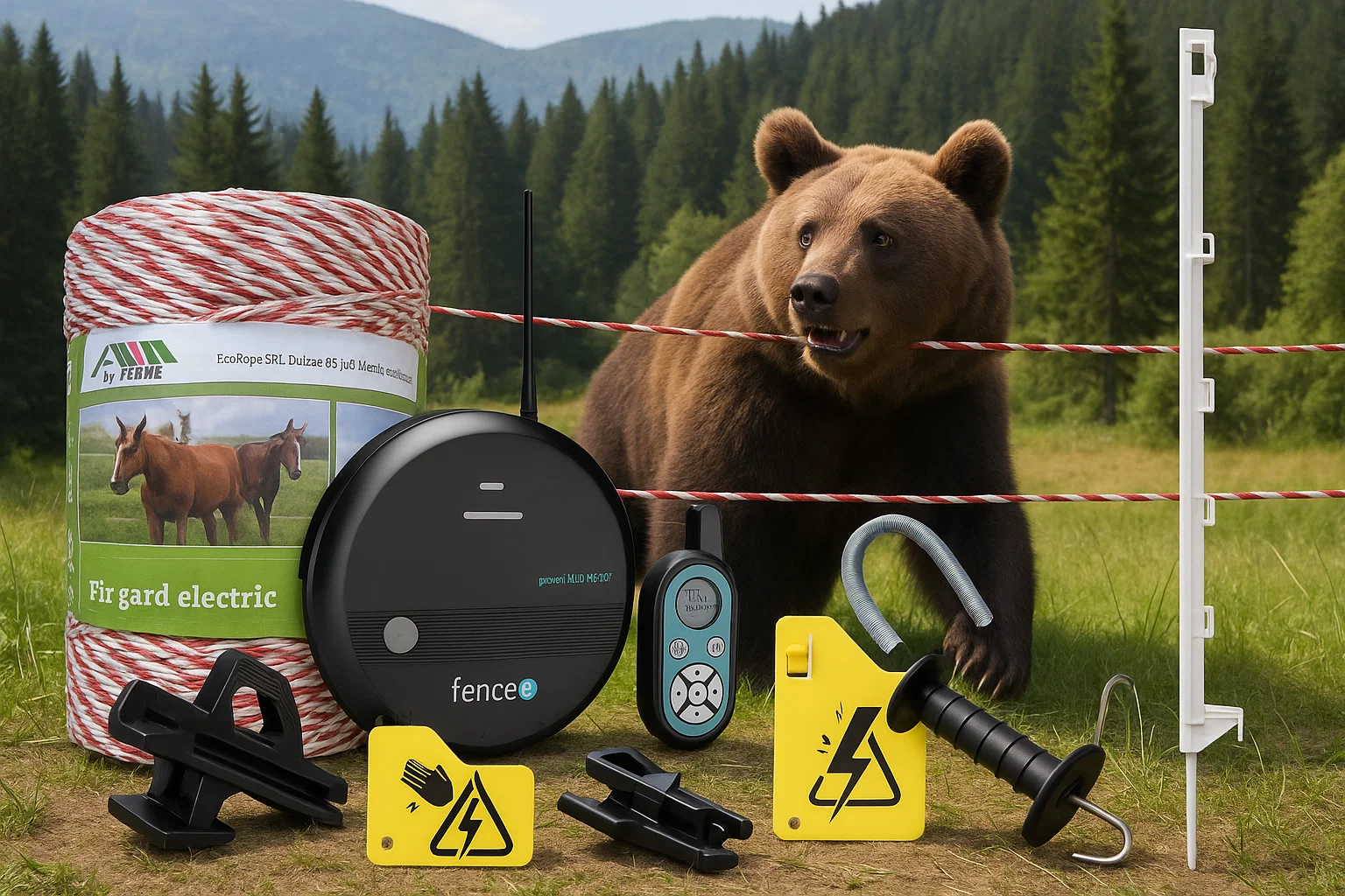 Seturi gard electric - Pachet complet gard electric, împotriva urșilor, 800 m