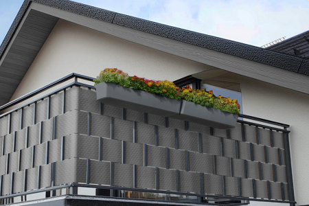 Set 6 bucati - Banda orizontala pentru gard bordurat / balcon,  din polietilena [22]