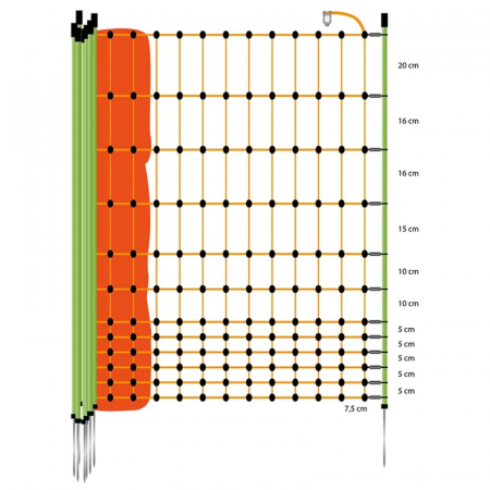 Plasa gard electric pasari 112 cm (h) x 50 m -15 stalpi [1]