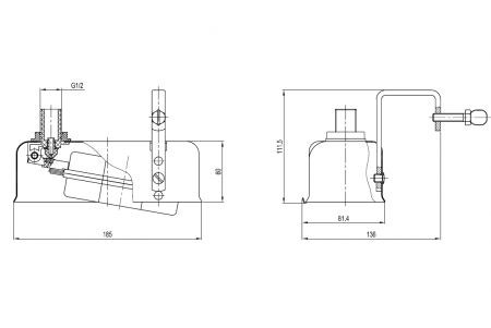 Robinet plutitor pentru adapatori, inox [3]