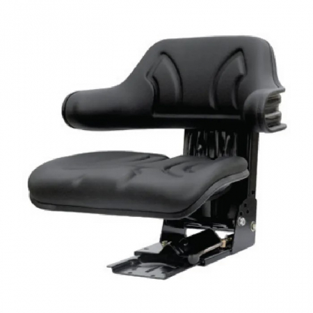 Accesorii - Scaun tractor cu suspensie mecanica si suport lombar, 120 Kg, negru