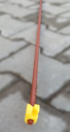 Stalp gard electric otel striat 110 cm, izolator la varf [2]