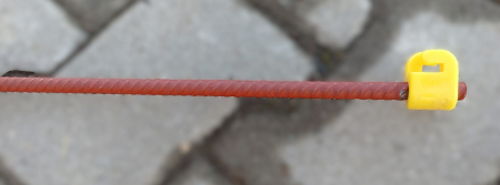 Stalpi - Stalp gard electric otel striat 110 cm, izolator la varf