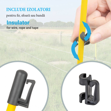Stalp oval din fibra de sticla pentru gard electric [8]