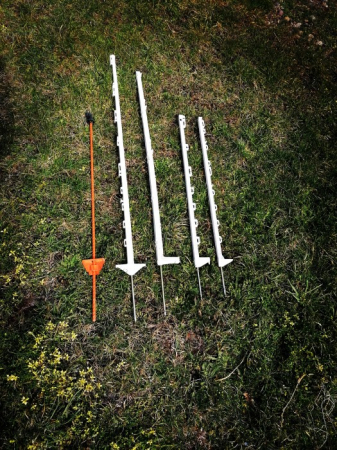 Stalpi pentru gard electric, otel, 105 cm [2]