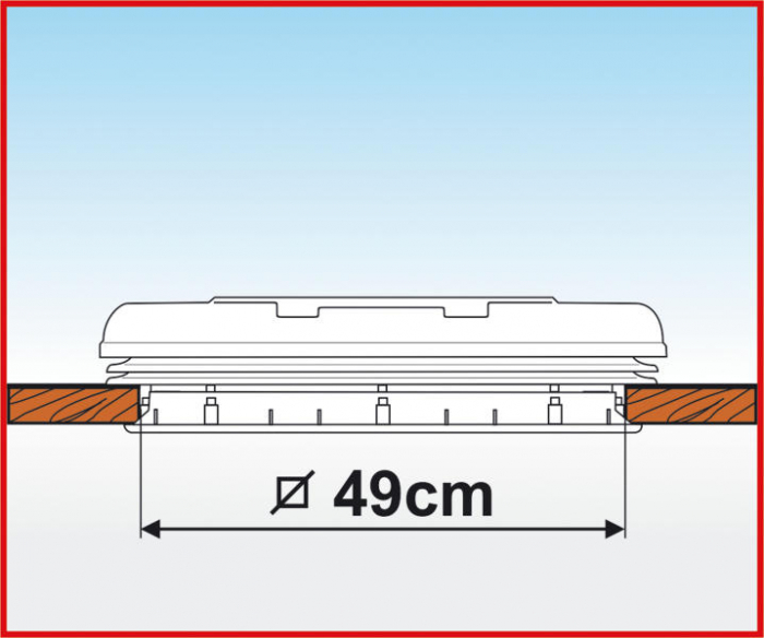 Trapa de acoperiș 50x50 Vent alb cu rulou [2]