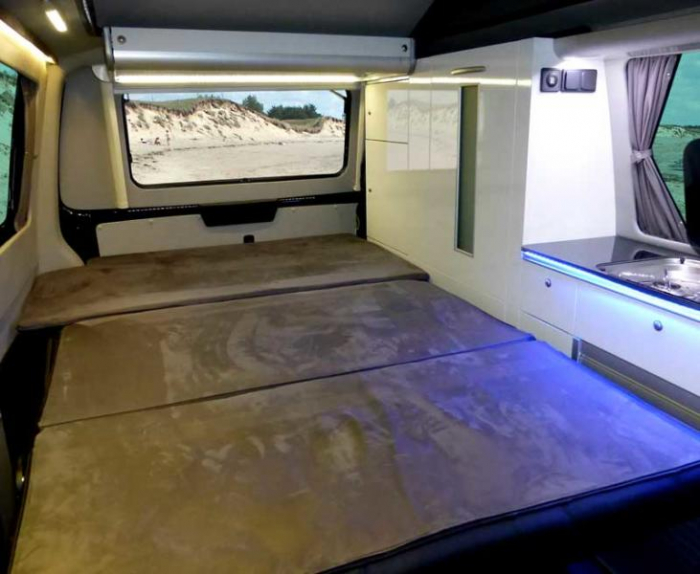 Bancă de dormit VW T6/5 Trio Style V3000 mărimea 10 tapițerie 3 locuri gri clasic [2]
