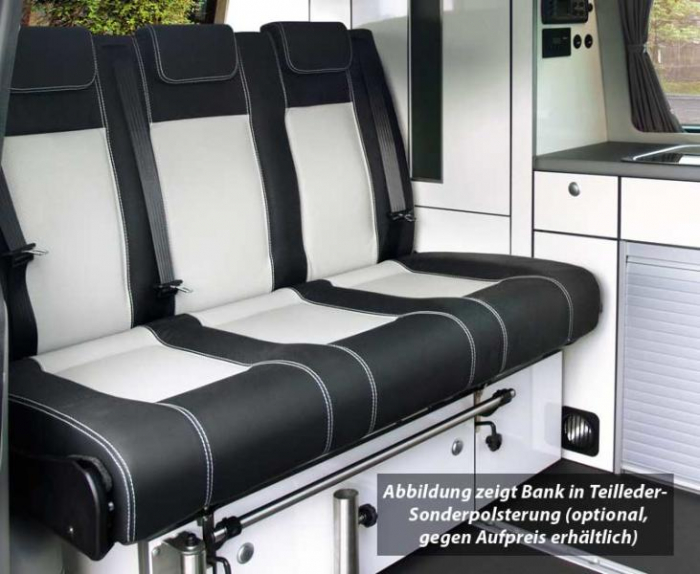 Bancă de dormit VW T6/5 Trio Style V3000 mărimea 10 tapițerie 3 locuri gri clasic [1]