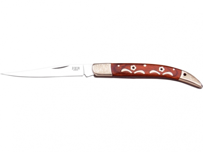 Briceag Joker wood scales, lama inox 7.5 cm, decorat cu alama [2]