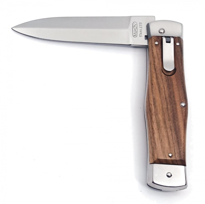 Briceag Mikov Hammer Predator inoxidabil, maner lemn, teaca piele [5]