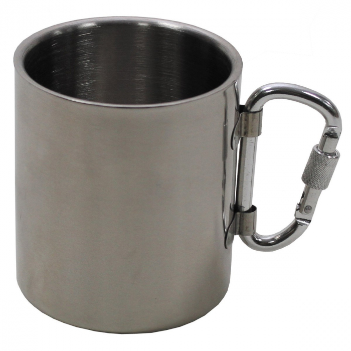 Cana inox cu carabina, 300 ml, pereti dubli cu carabina Fox Outdoor [3]