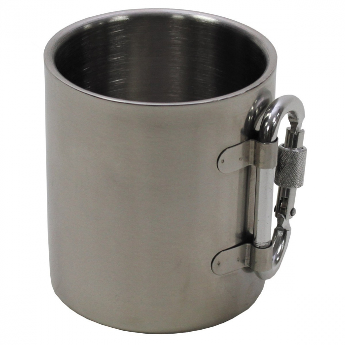 Cana inox cu carabina, 300 ml, pereti dubli cu carabina Fox Outdoor [2]