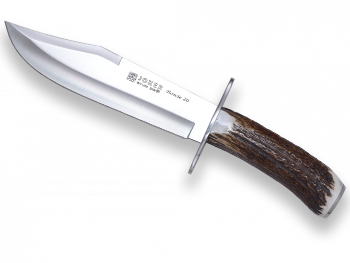 Cutit Joker Bowie 20, teaca piele, lama otel inox, maner corn cerb [2]