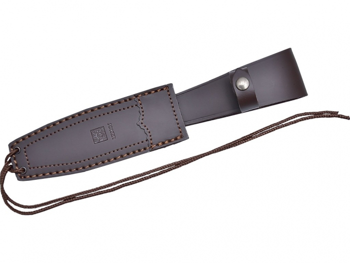 Cutit Joker Bowie cu teaca piele, lama 16 cm otel inox, maner corn cerb [3]