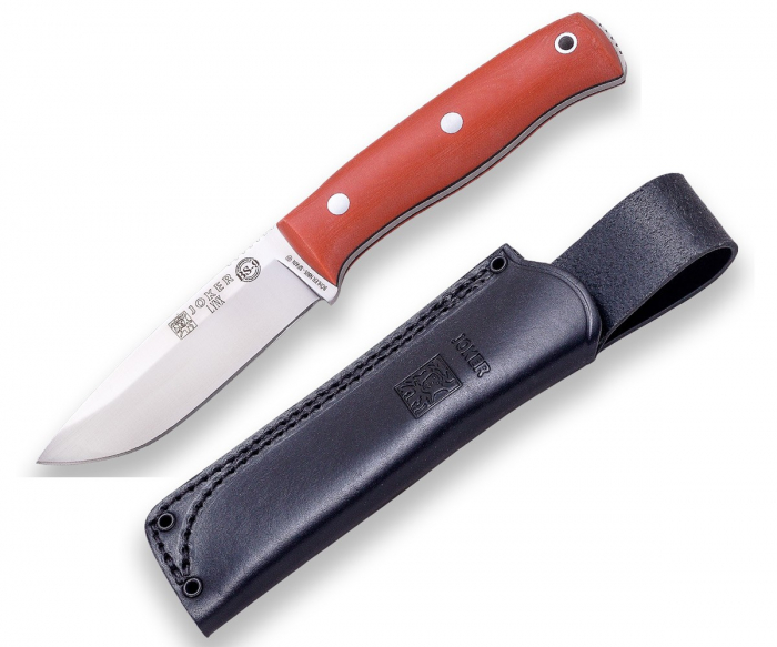 Cutit Joker BS9 Lynx, lama otel inox 10.5 cm, maner micarta, teaca piele [5]