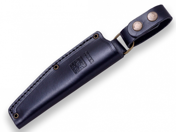 Cutit Joker Bushcrafter cu teaca piele, lama otel inox 10.5 cm, maner micarta [3]