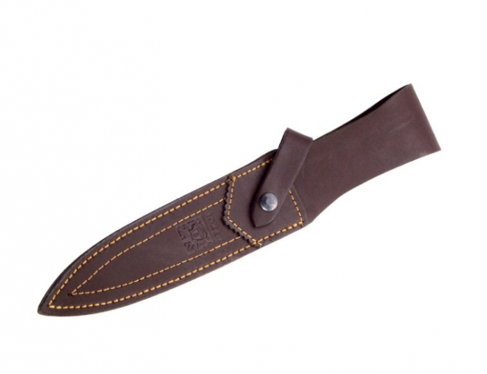 Cutit Joker Chamois cu teaca piele, lama 18 cm otel inox, maner corn cerb [3]