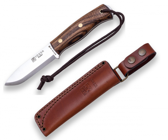 Cutit Joker Ember Scandi Bushcraft, lama otel inox 10.5 cm, maner lemn nuc [4]