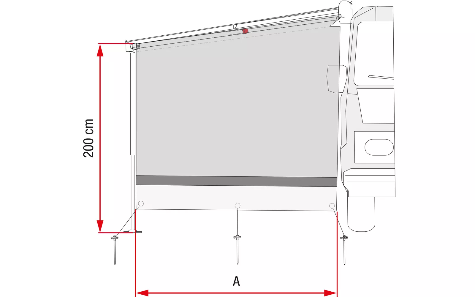 Fiamma Sun View atașament copertina perete lateral pentru F45/F65/F80 [2]