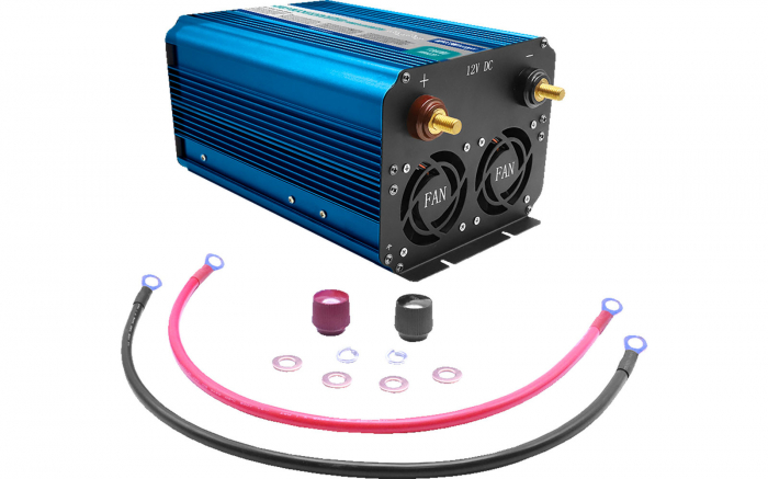 Invertor sinus pur  Berger 12V la 230V albastru 1500 W [3]