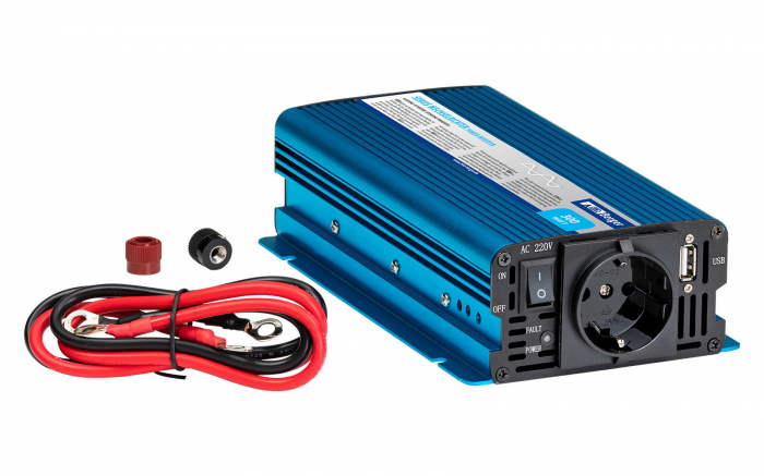 Invertor sinus pur Berger 12V la 230V albastru 300W [2]