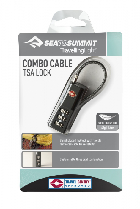 Lacat cu cifru pentru calatorii Sea to Summit TSA Combo Cable [2]