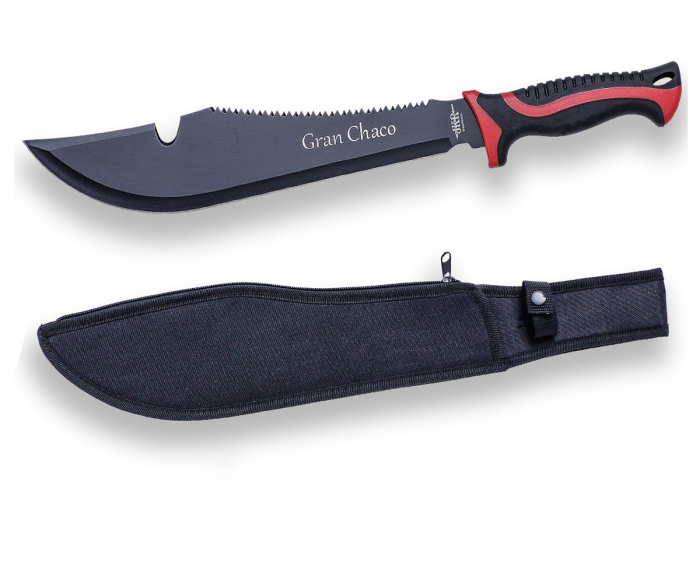 Maceta Joker Gran Chaco, lama inoxidabila 33 cm, cu dinti ferastrau si husa [4]