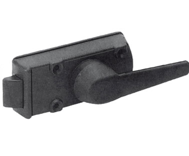 Încuietoare ușă rulota dreapta, fără cilindru si cheie negru / alb Pentru grosimea peretelui de 28 mm [2]