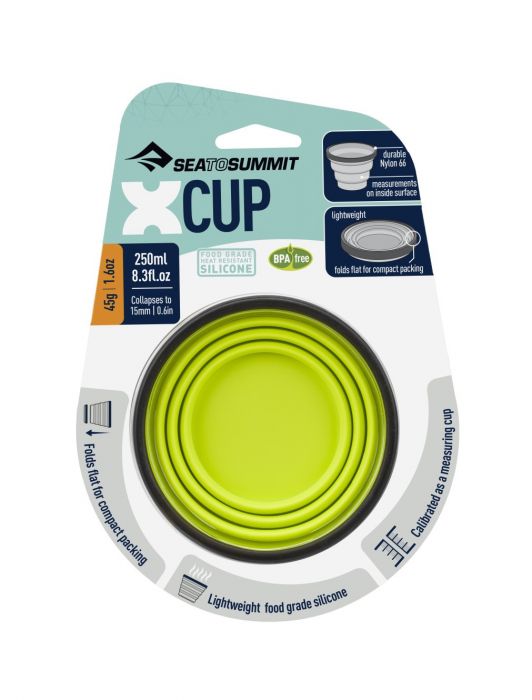 Pahar / cana pliabila 250 ml Sea To Summit X Cup lime [3]