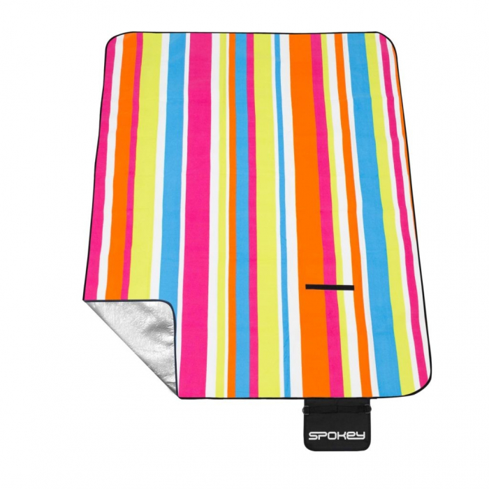 Patura camping / picnic 180 x 210 cm impermeabila, captusita cu aluminiu Spokey Picnic Rainbow [8]