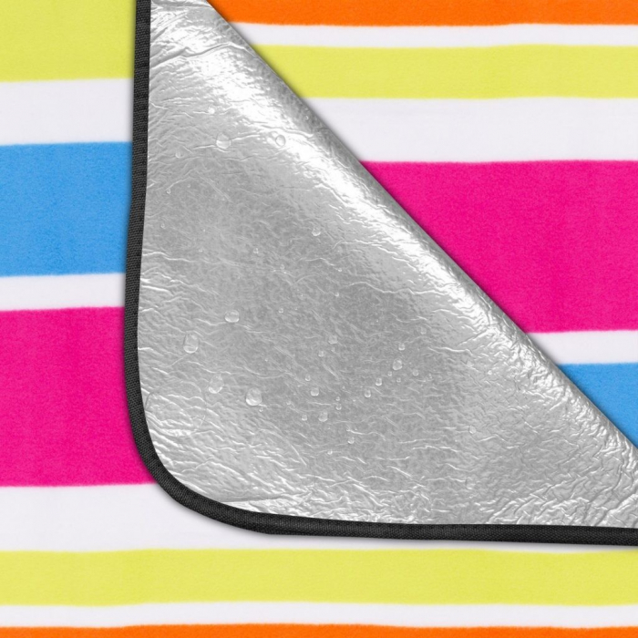 Patura camping / picnic 180 x 210 cm impermeabila, captusita cu aluminiu Spokey Picnic Rainbow [3]
