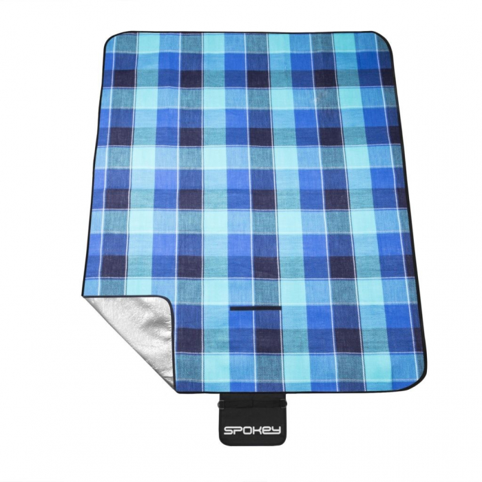 Patura picnic impermeabila 150x180 cm Spokey Flannel, captusita cu aluminiu [8]