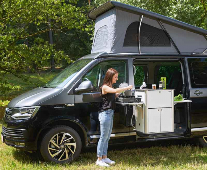 Piesa REIMO Easy-Kitchen pentru VW T6/T5 & MB Vito - instalare pe dreapta - alb lucios [4]