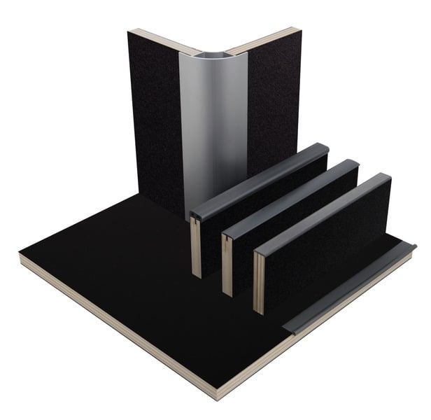 Placa de mobilier negru mat - laminat HPL [1]