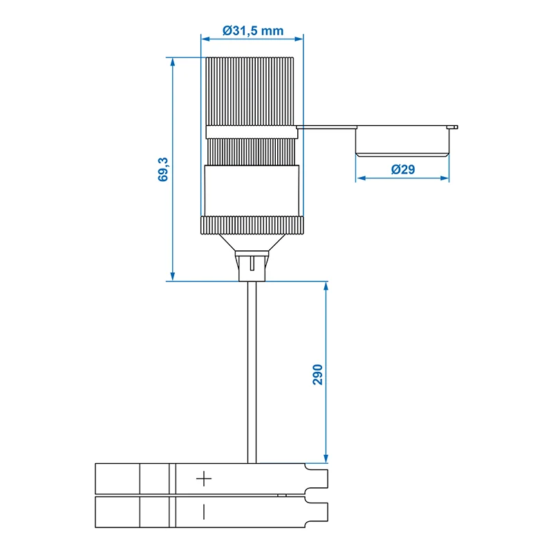 Priză brichetă cu cleme de borne a bateriei 12V/24V-16A [2]