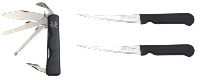 Set cadou briceag multifunctional si doua cutite de filetat inoxidabile Mikov [2]