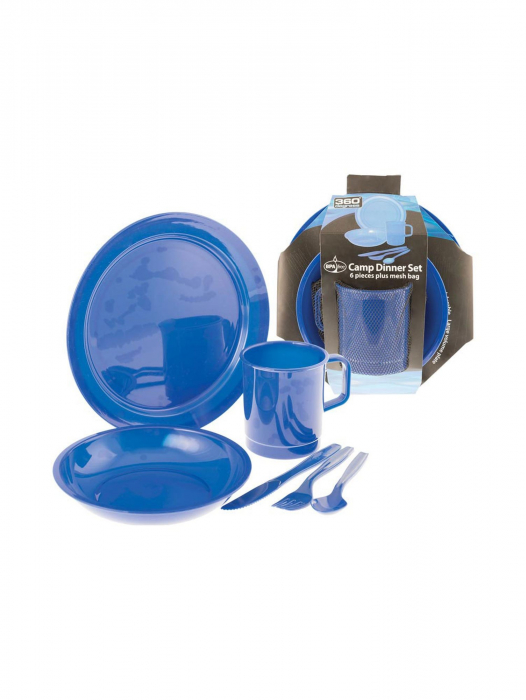 Set vase camping 360 Degrees Dinner Set, 6 piese, BPA free, cu husa [2]