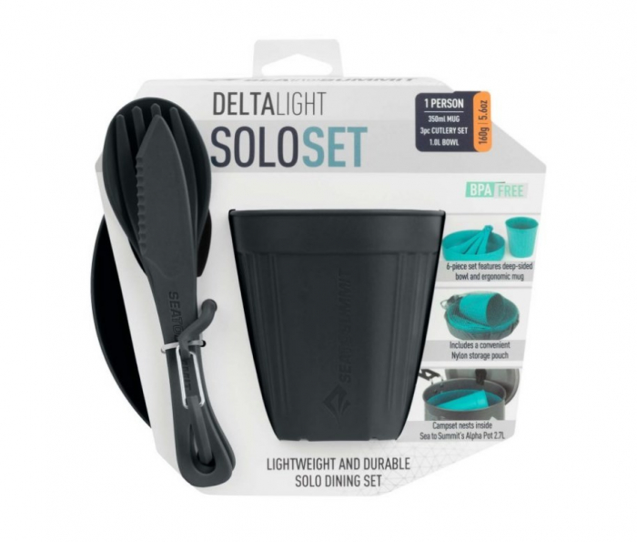 Set vase camping Sea To Summit DeltaLight Camp Set 1.1 - cana, bol si tacamuri gri [7]
